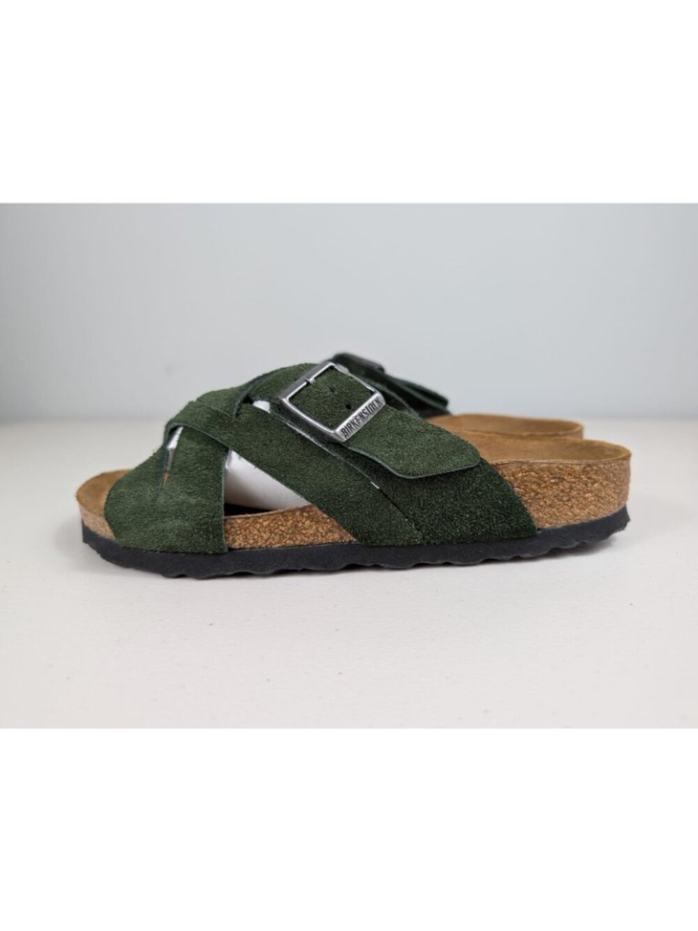 Birkenstock New w/o Box Lugano Mountain green soft suede women's size 5 - Picture 5 of 10